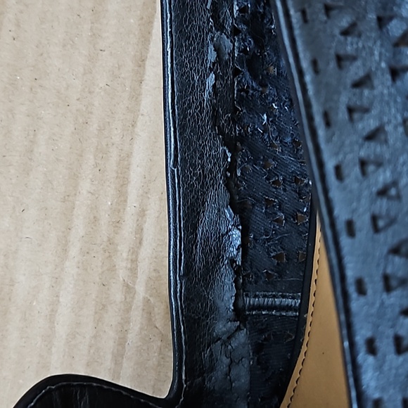 Patricia Nash Francesca black perforated tassel loafers-10 - Picture 8 of 11